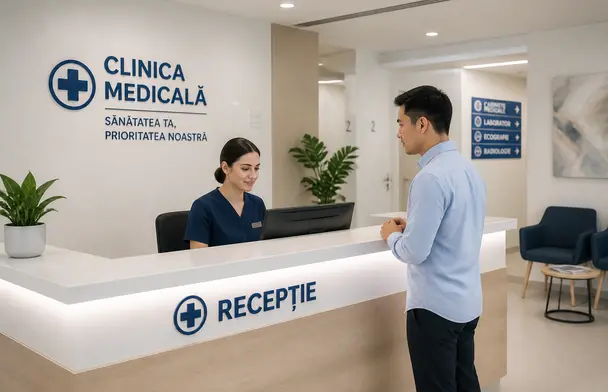 Recepție clinică medicală, telefonie SmartPBX