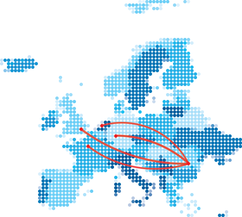 DOTRO Harta conexiuni Internationale