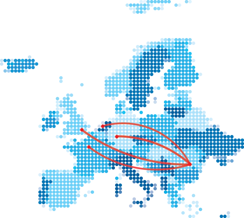 DOTRO Harta conexiuni Internationale
