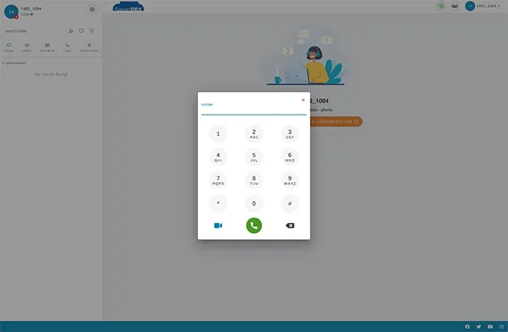 Callcenter Webphone dial